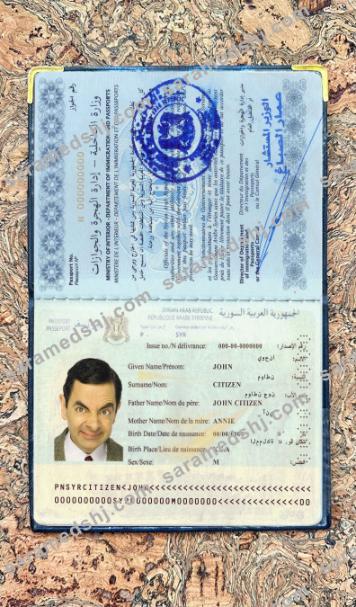 Syria passport photo look